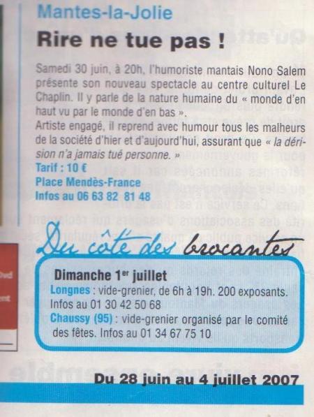 Article journal JTM au sujet du spectacle de Nono Zalem