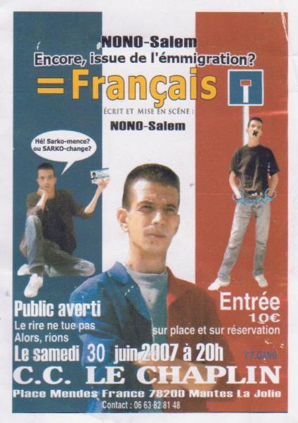 Affiche spectacle Nono Zalem � Mantes la jolie